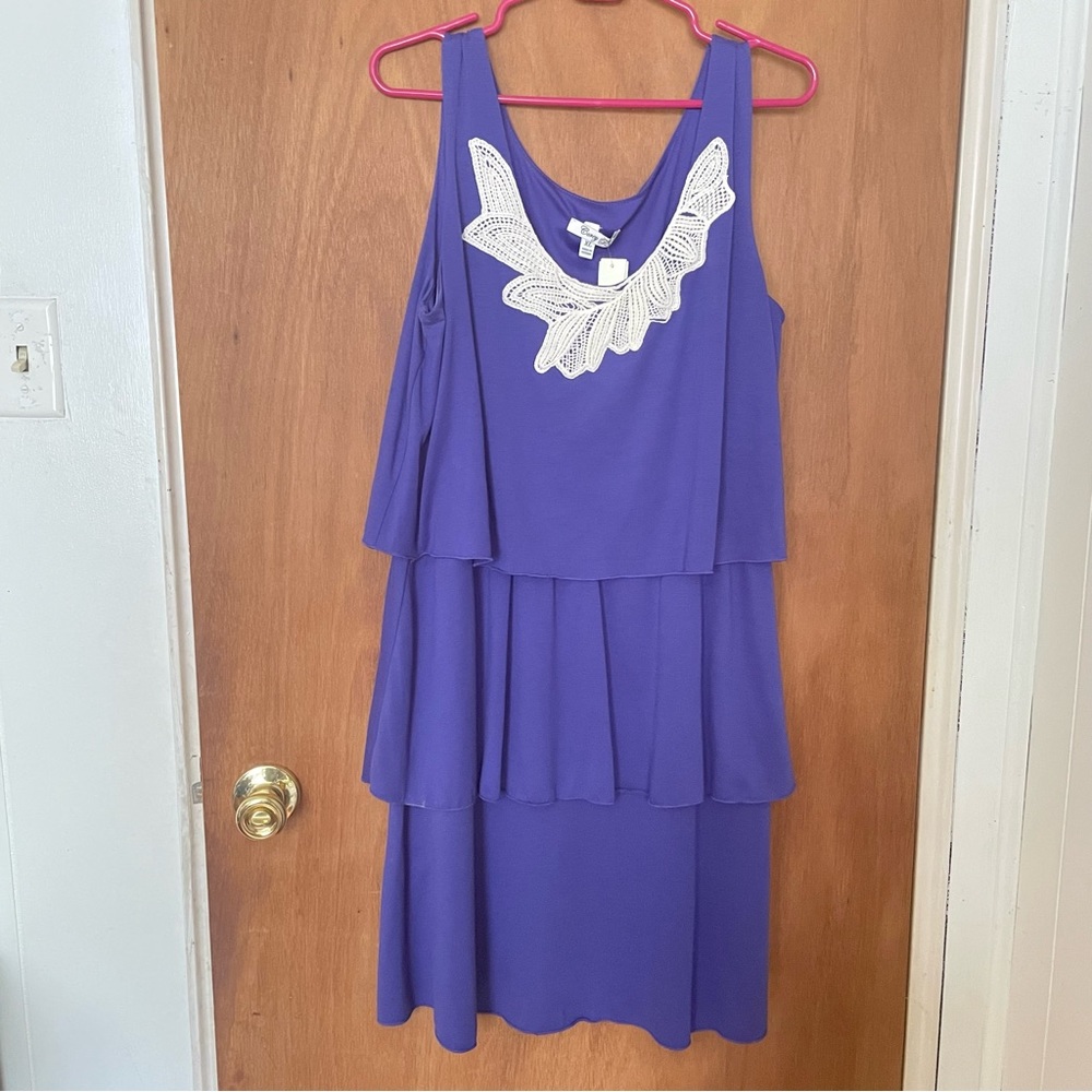 Nwt purple cotton dress size xl